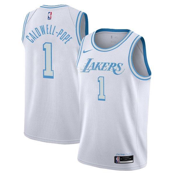 maillot nba homme de los angeles lakers kentavious caldwell-pope 1 blanc city edition 2020-21