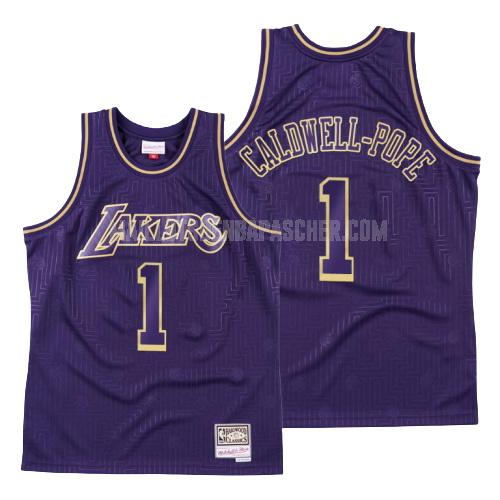 maillot nba homme de los angeles lakers kentavious caldwell-pope 1 violet throwback 2020