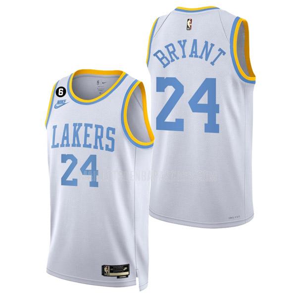 maillot nba homme de los angeles lakers kobe bryant 24 blanc classic edition 2022-23