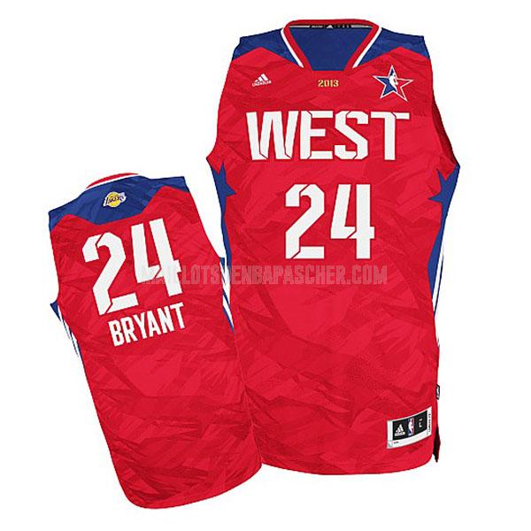 maillot nba homme de los angeles lakers kobe bryant 24 rouge nba all-star 2013