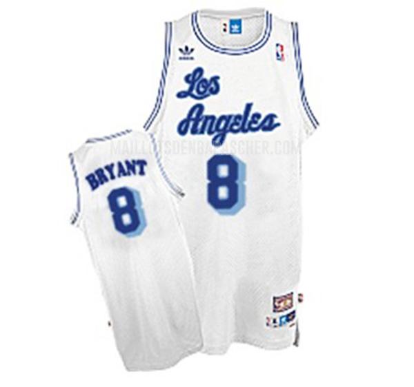 maillot nba homme de los angeles lakers kobe bryant 8 blanc home
