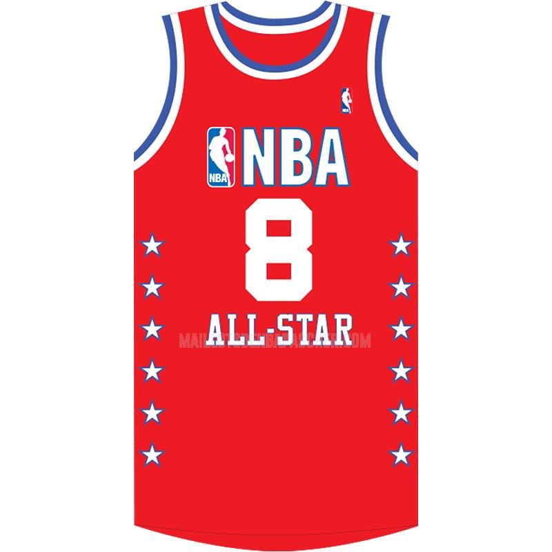 maillot nba homme de los angeles lakers kobe bryant 8 rouge nba all-star 2003