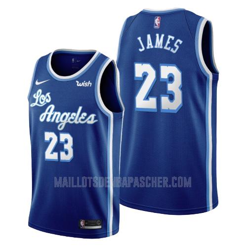 maillot nba homme de los angeles lakers lebron james 23 bleu classique swingman