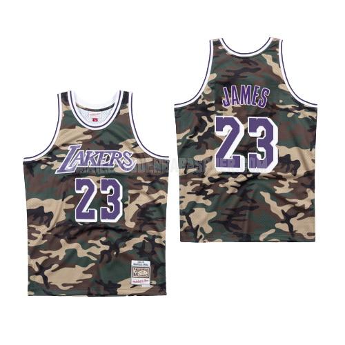 maillot nba homme de los angeles lakers lebron james 23 camouflage bosco