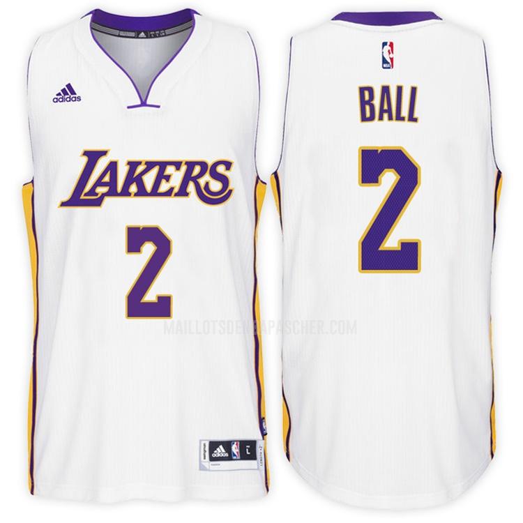 maillot nba homme de los angeles lakers lonzo ball 2 blanc alterner