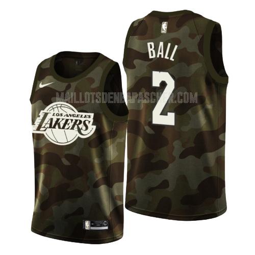 maillot nba homme de los angeles lakers lonzo ball 2 camouflage memorial day 2019