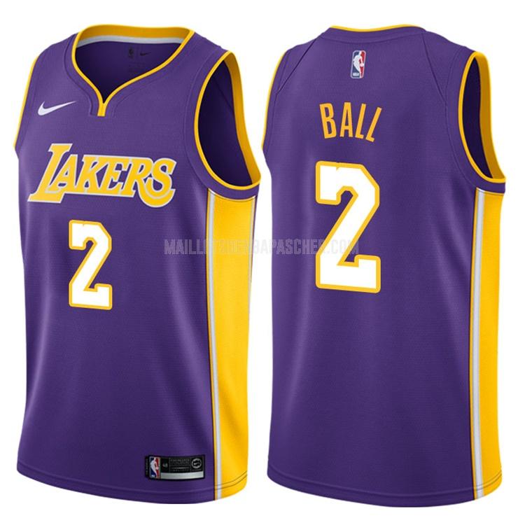 maillot nba homme de los angeles lakers lonzo ball 2 violet statement 2017-18