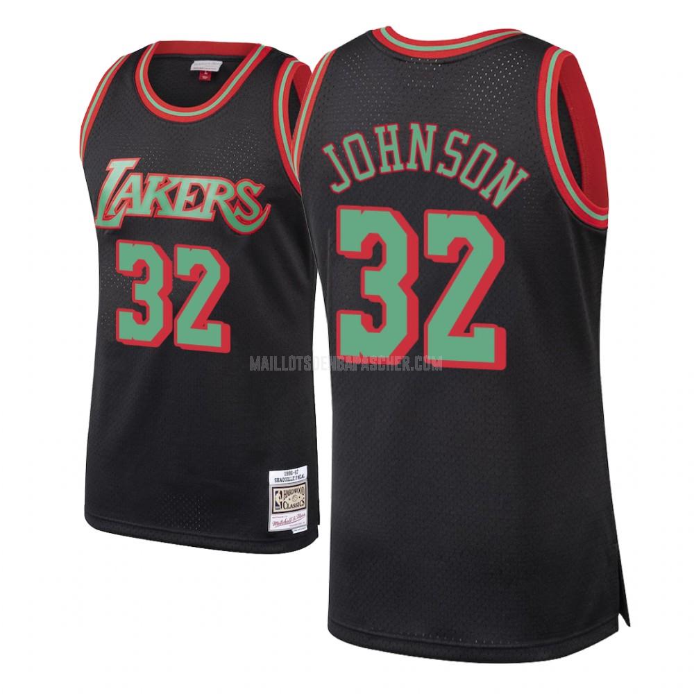 maillot nba homme de los angeles lakers magic johnson 32 noir hardwood classics