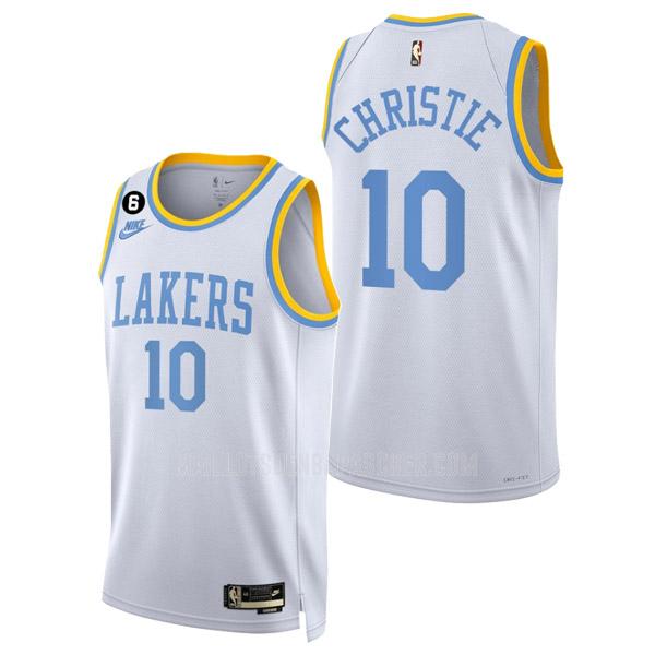 maillot nba homme de los angeles lakers max christie 10 blanc classic edition 2022-23