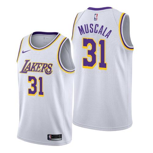 maillot nba homme de los angeles lakers mike muscala 31 blanc association