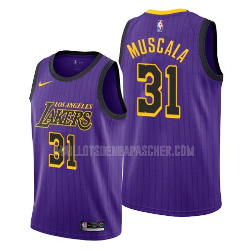 maillot nba homme de los angeles lakers mike muscala 31 violet city edition