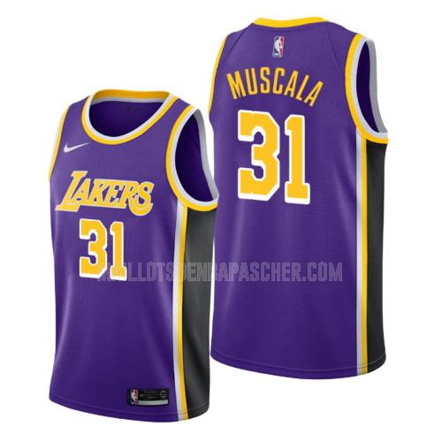 maillot nba homme de los angeles lakers mike muscala 31 violet statement