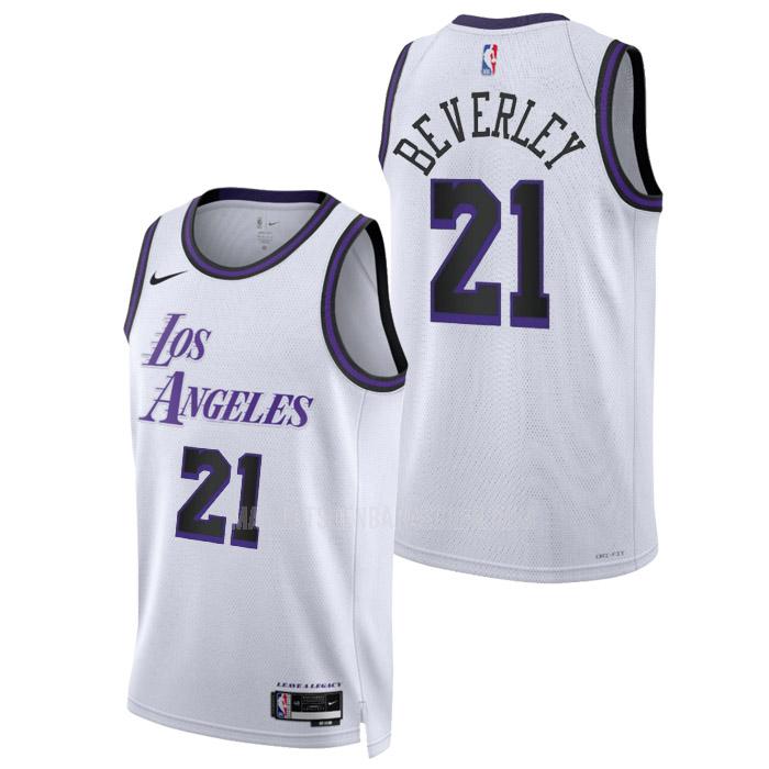 maillot nba homme de los angeles lakers patrick beverley 21 blanc city edition 2022-23