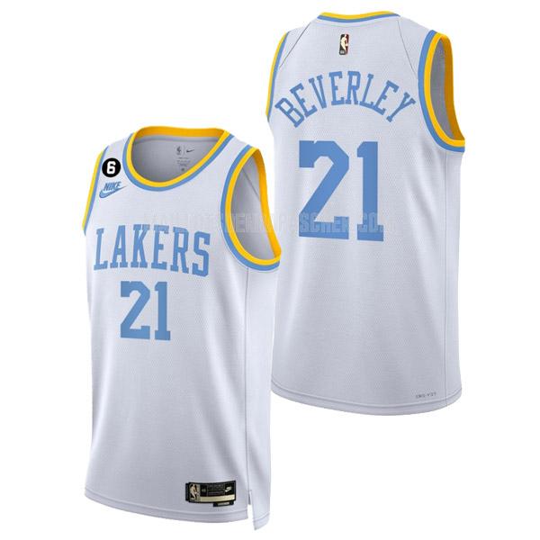 maillot nba homme de los angeles lakers patrick beverley 21 blanc classic edition 2022-23