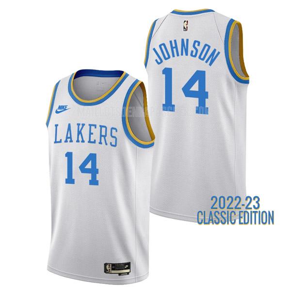 maillot nba homme de los angeles lakers stanley johnson 14 blanc classic edition 2022-23