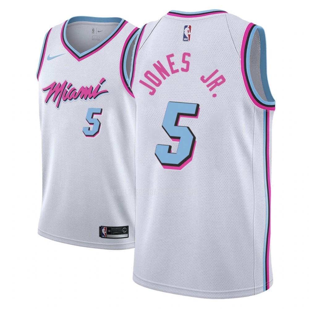 maillot nba homme de miami heat derrick jones 5 blanc city edition