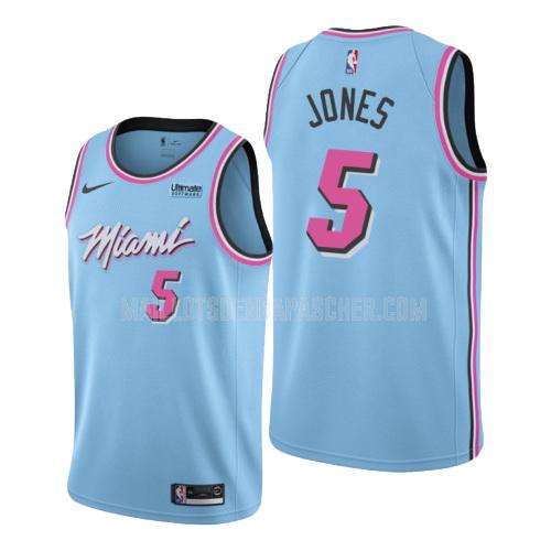 maillot nba homme de miami heat derrick jones 5 bleu vice night city