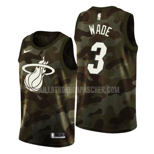 maillot nba homme de miami heat dwyane wade 3 camouflage memorial day 2019
