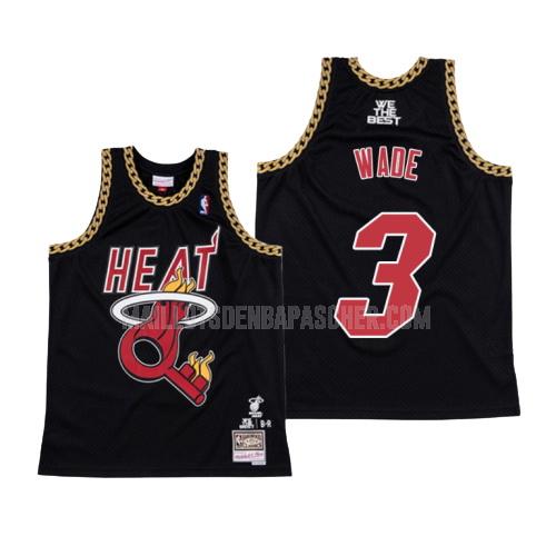 maillot nba homme de miami heat dwyane wade 3 noir version dj khaled