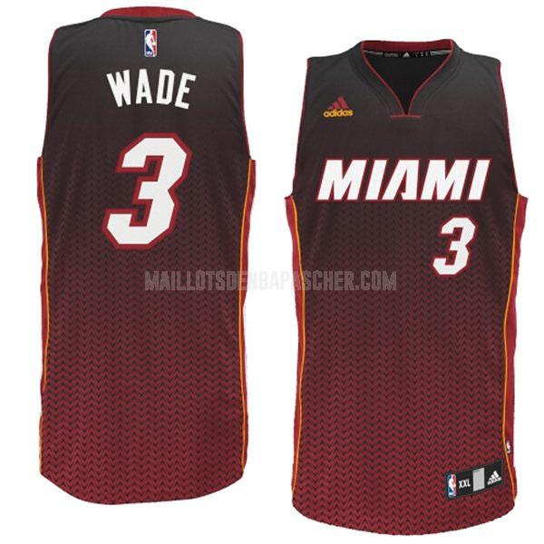 maillot nba homme de miami heat dwyane wade 3 rouge mode version