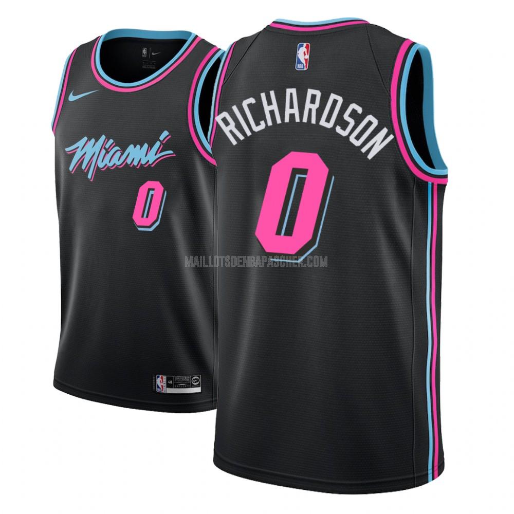 maillot nba homme de miami heat josh richardson 0 noir city edition