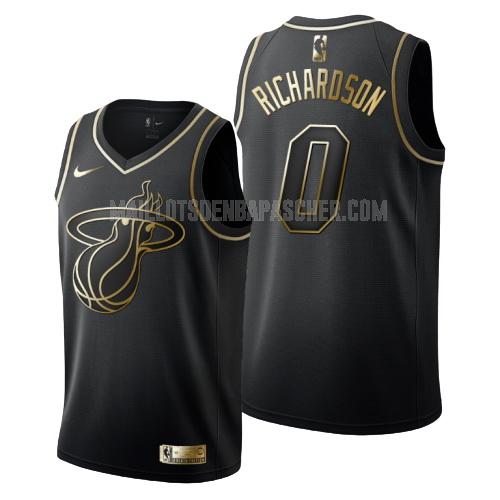 maillot nba homme de miami heat josh richardson 0 noir or version