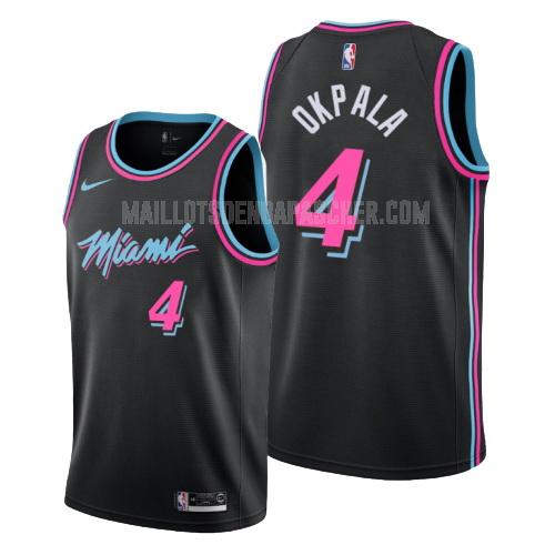 maillot nba homme de miami heat kz okpala 4 noir city edition