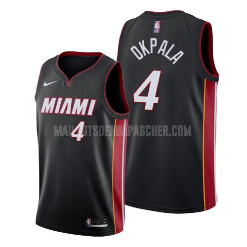 maillot nba homme de miami heat kz okpala 4 noir icon