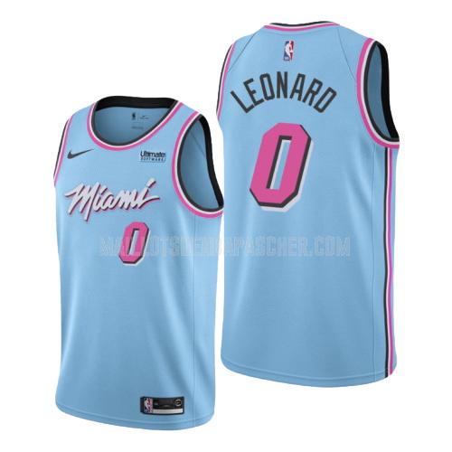 maillot nba homme de miami heat meyers leonard 0 bleu vice night city