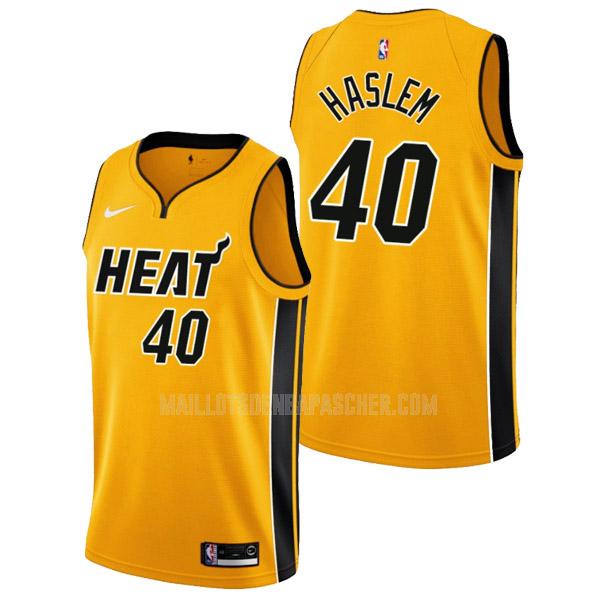 maillot nba homme de miami heat udonis haslem 40 jaune earned edition 2021-22