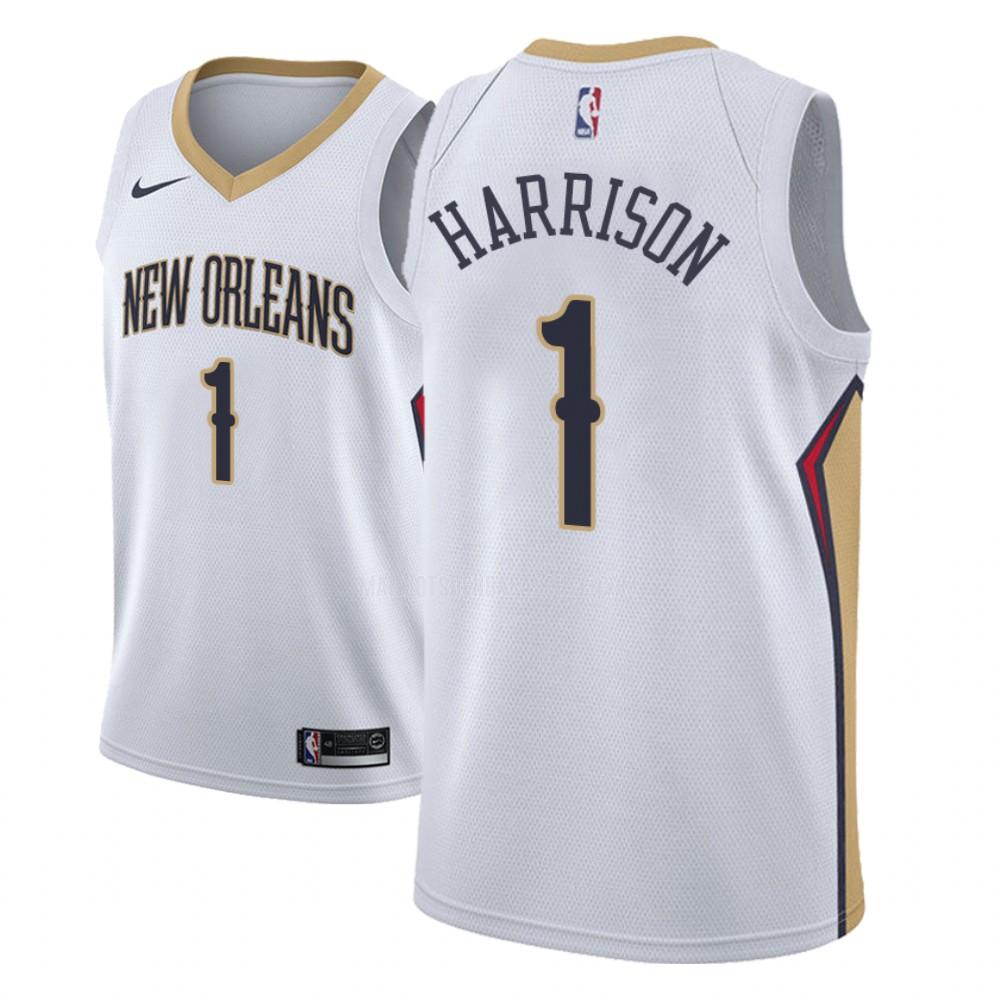 maillot nba homme de new orleans pelicans andrew harrison 1 blanc association