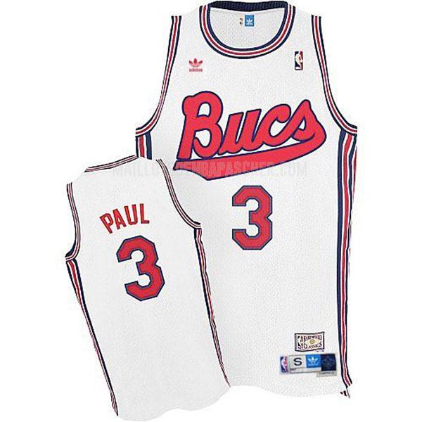 maillot nba homme de new orleans pelicans chris paul 3 blanc throwback