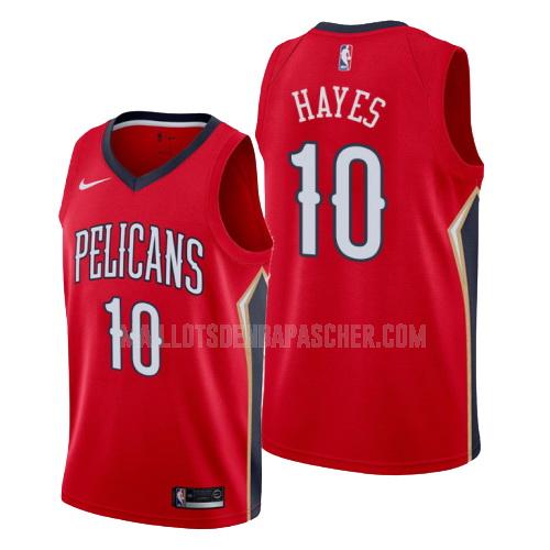 maillot nba homme de new orleans pelicans jaxson hayes 10 rouge statement