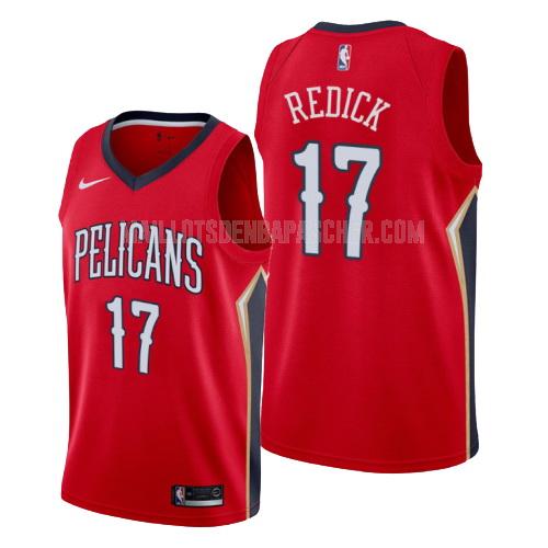 maillot nba homme de new orleans pelicans jj redick 17 rouge statement