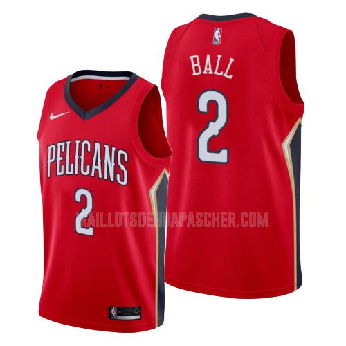 maillot nba homme de new orleans pelicans lonzo ball 2 rouge statement