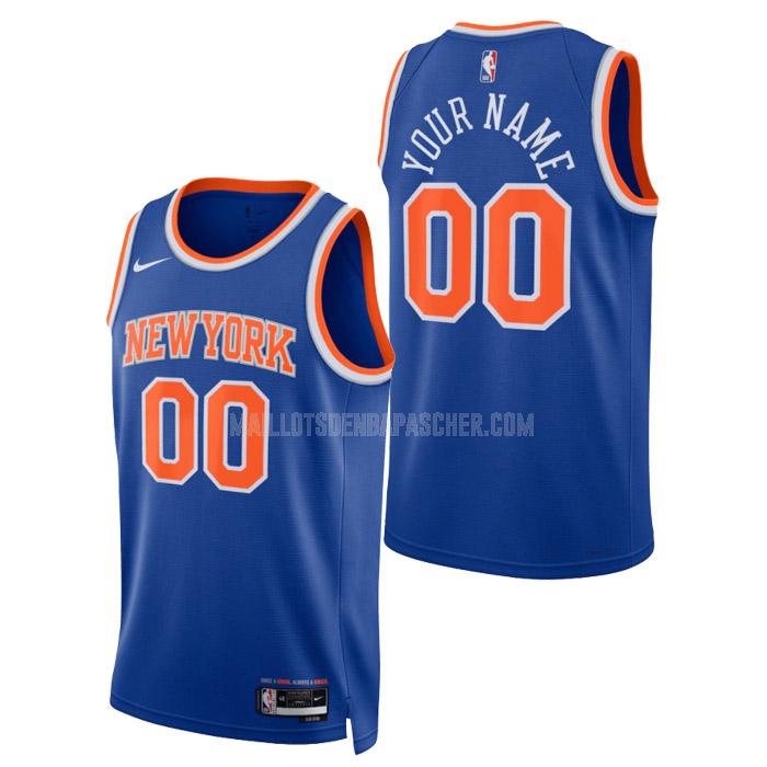 maillot nba homme de new york knicks custom bleu icon edition 2023