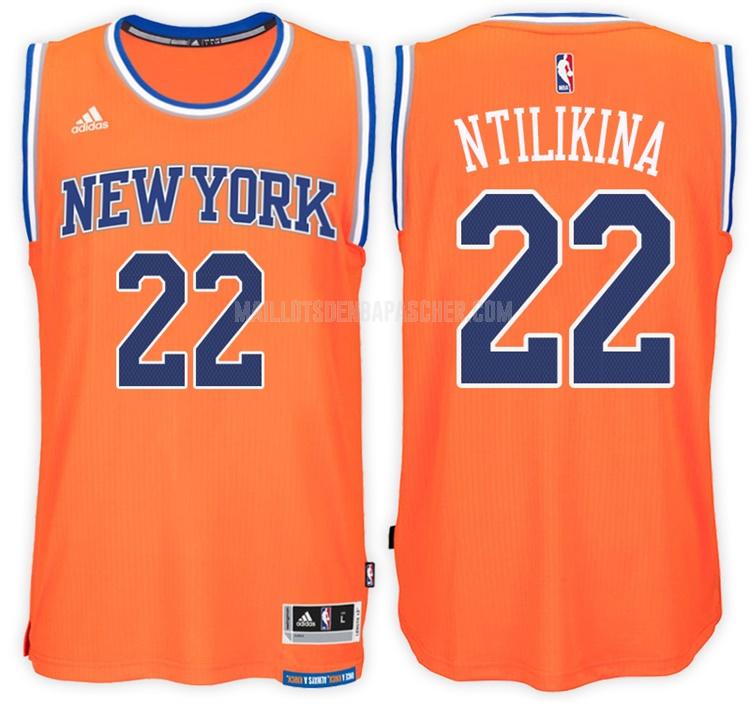maillot nba homme de new york knicks frank ntilikina 22 orange alterner