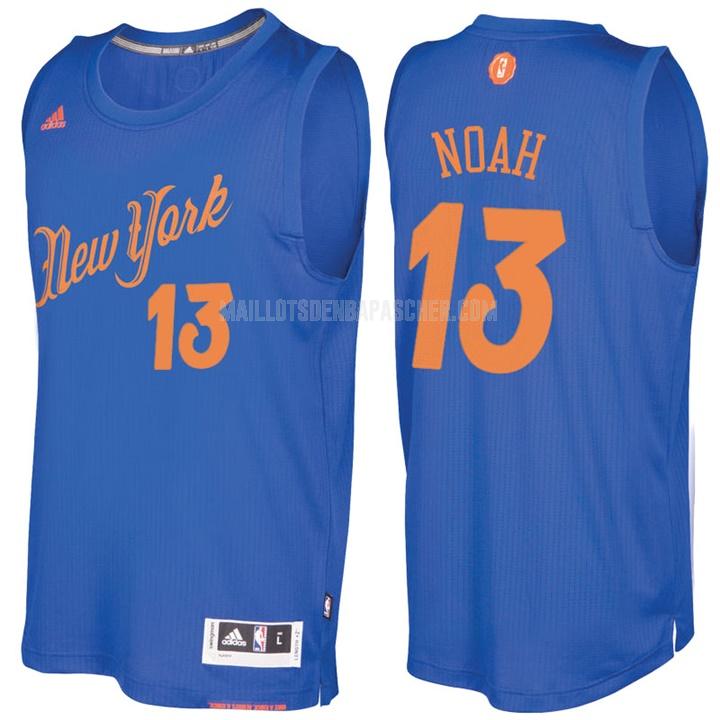 maillot nba homme de new york knicks joakim noah 13 bleu jour de noël 2016-17