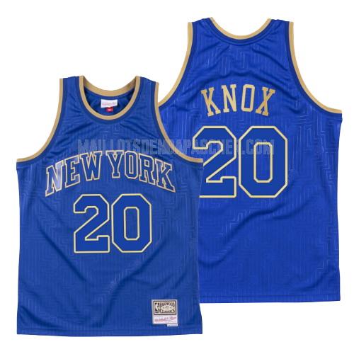 maillot nba homme de new york knicks kevin knox 20 bleu throwback 2020