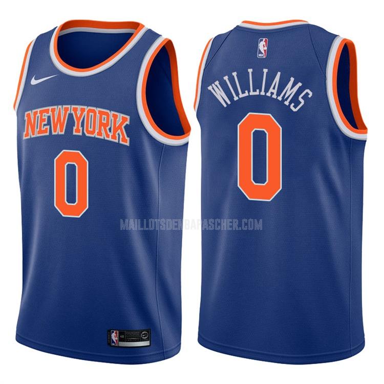 maillot nba homme de new york knicks troy williams 0 bleu icon