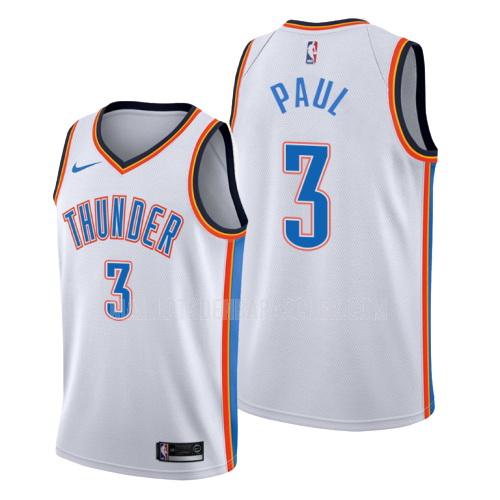 maillot nba homme de oklahoma city thunder chris paul 3 blanc association