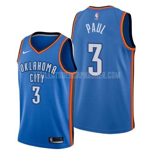 maillot nba homme de oklahoma city thunder chris paul 3 bleu icon