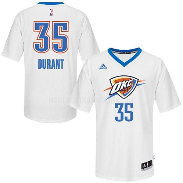 maillot nba homme de oklahoma city thunder kevin durant 35 blanc fierté 2015