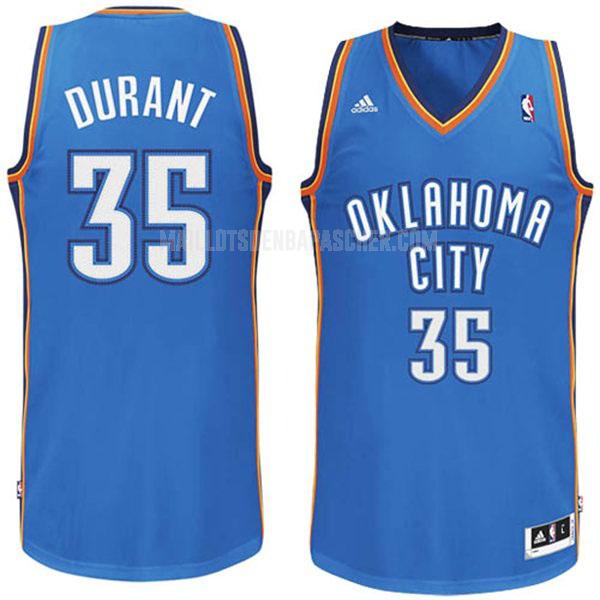 maillot nba homme de oklahoma city thunder kevin durant 35 bleu city edition