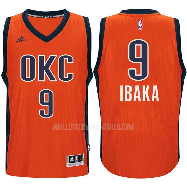 maillot nba homme de oklahoma city thunder serge ibaka 9 orange alterner 2016