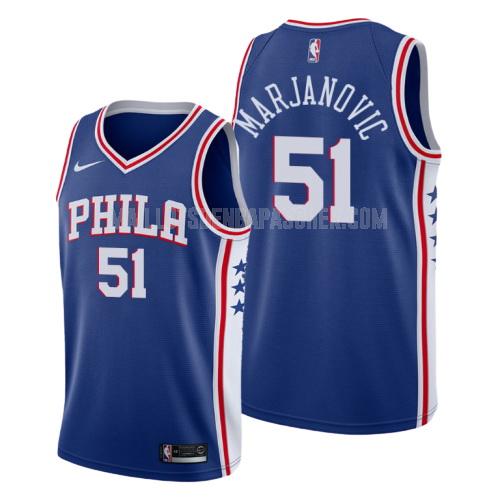 maillot nba homme de philadelphia 76ers boban marjanovic 51 bleu icon