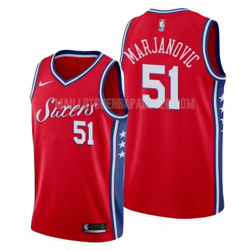 maillot nba homme de philadelphia 76ers boban marjanovic 51 rouge statement