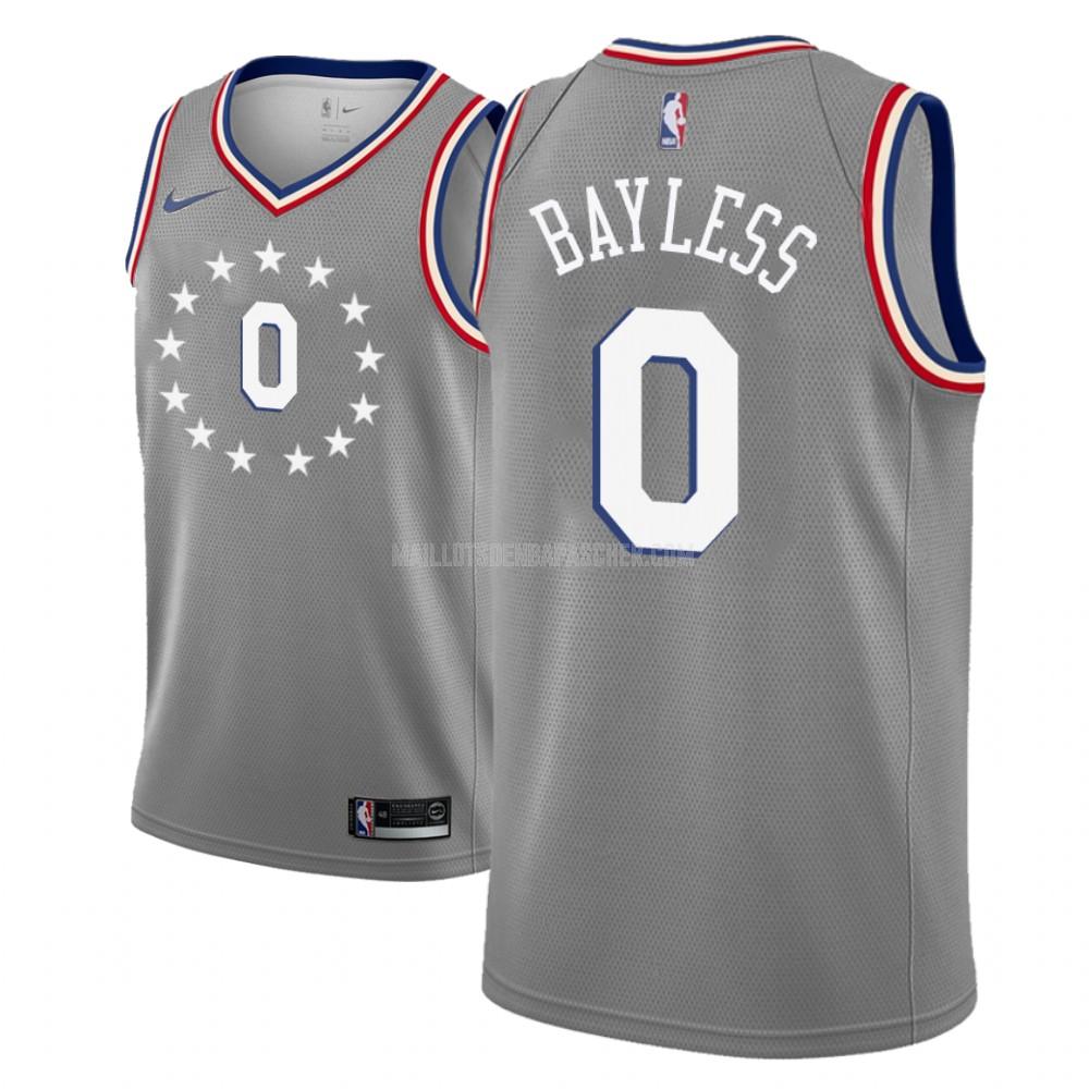 maillot nba homme de philadelphia 76ers jerryd bayless 0 gris city edition