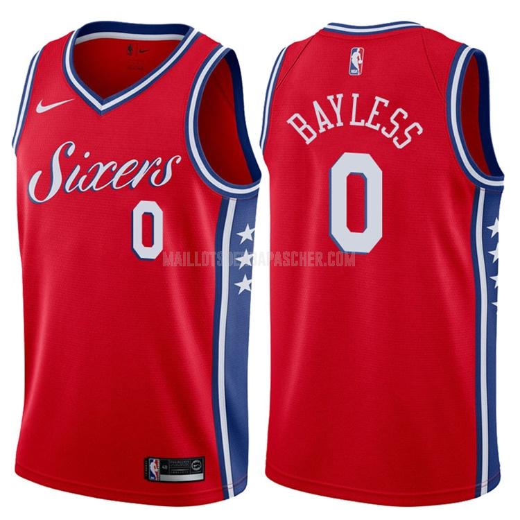 maillot nba homme de philadelphia 76ers jerryd bayless 0 rouge statement 2017-18