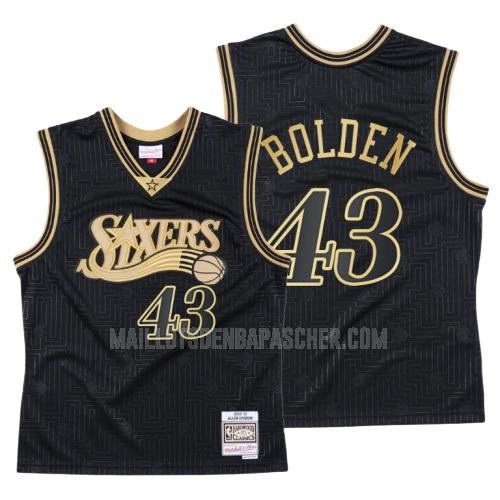 maillot nba homme de philadelphia 76ers jonah bolden 43 noir throwback 2020